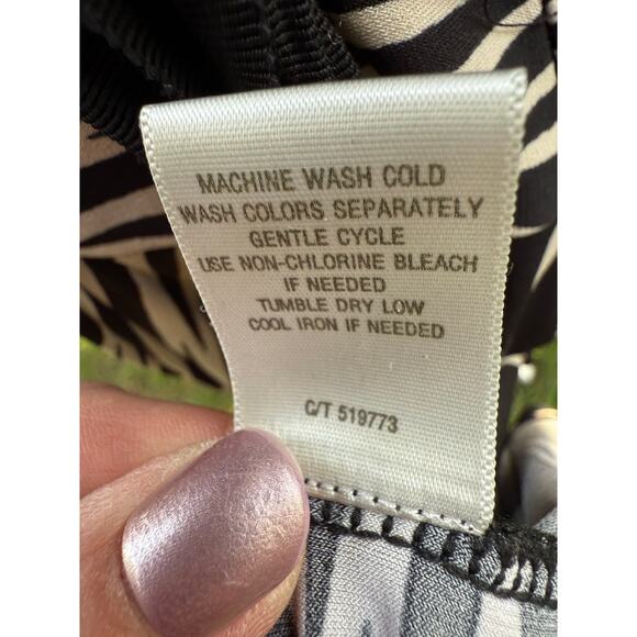 Dress Barn Black and Cream Dress Size 14 - Picture 6 of 6